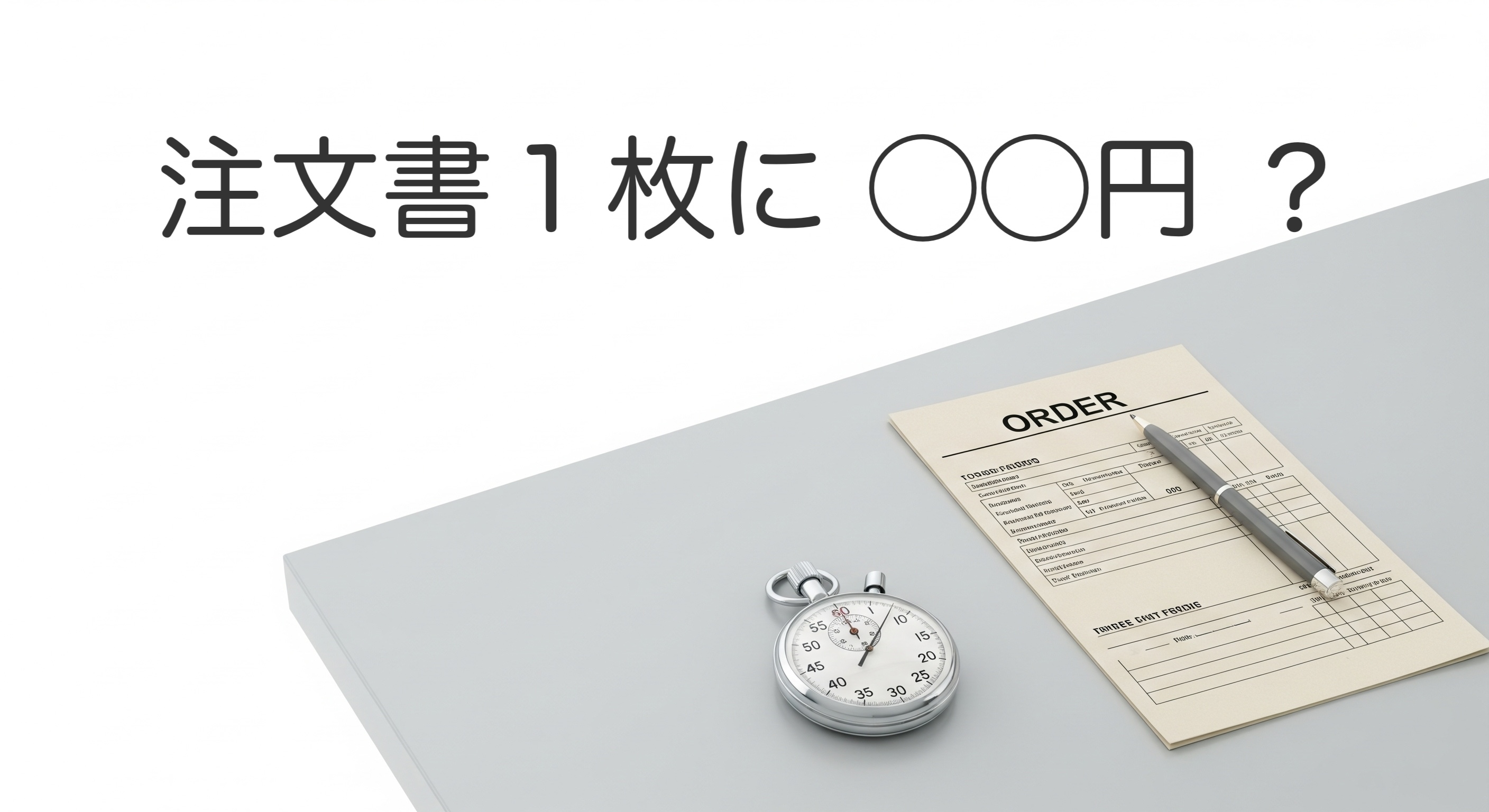 注文書1枚あたり、どれくらいの人件費がかかっている？実測してみた
